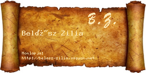Belász Zilia névjegykártya